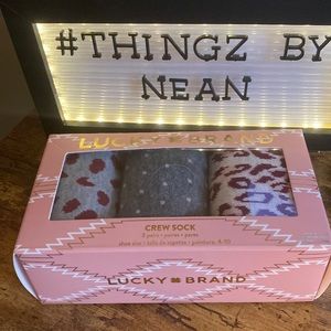 New in Box Lucky Brand Crew Socks